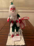 Ski Santa w/Pine Cone